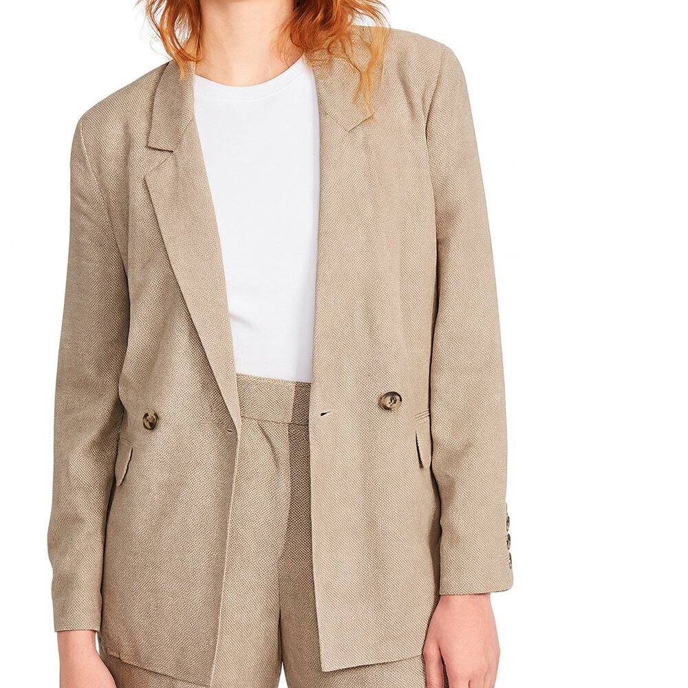 Old Navy Linen Blend Double Breasted Blazer XXL Tan Neutral